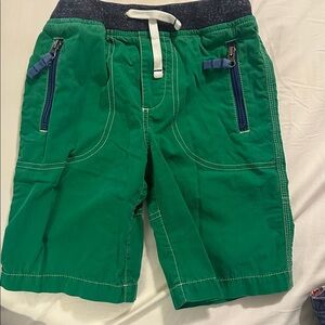 Mini‎ Boden Vibrant Green Kids' Shorts with Blue Zippers